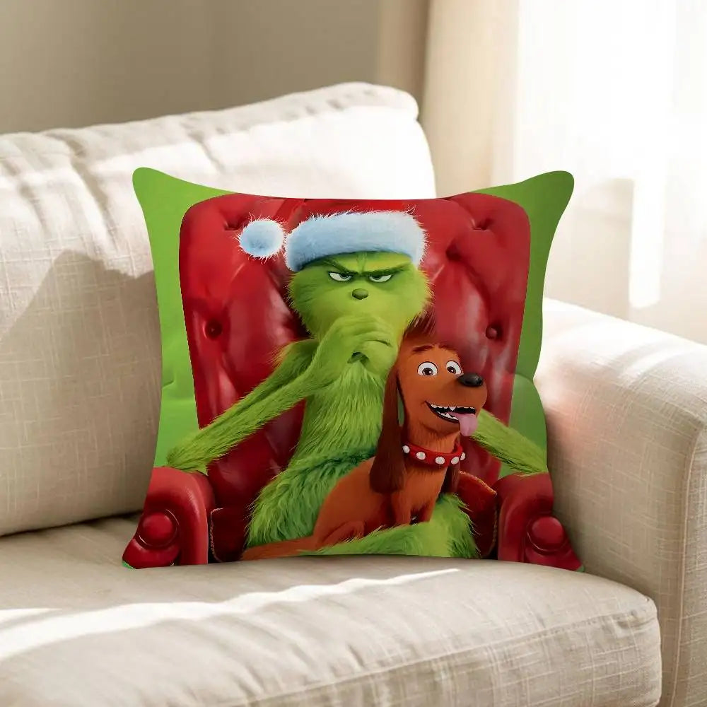 Merry Grinchmas Throw Pillow