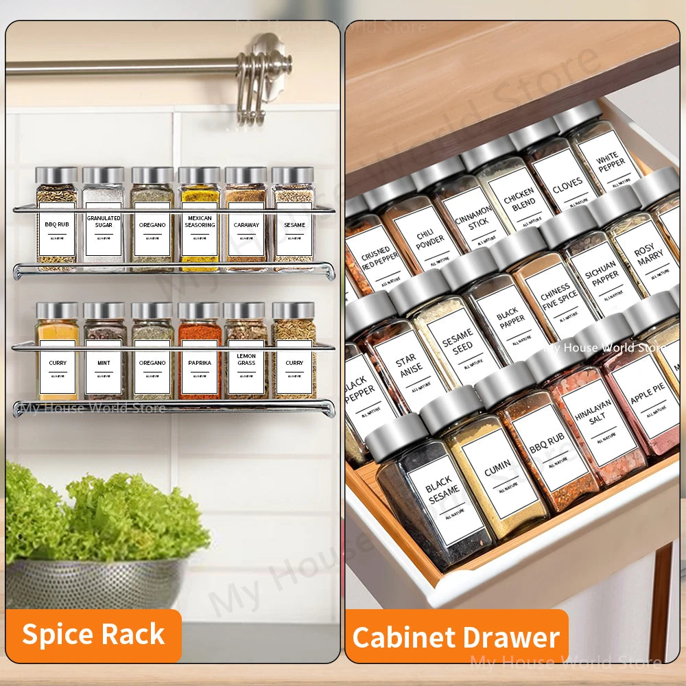 Glass Spice Jar Set