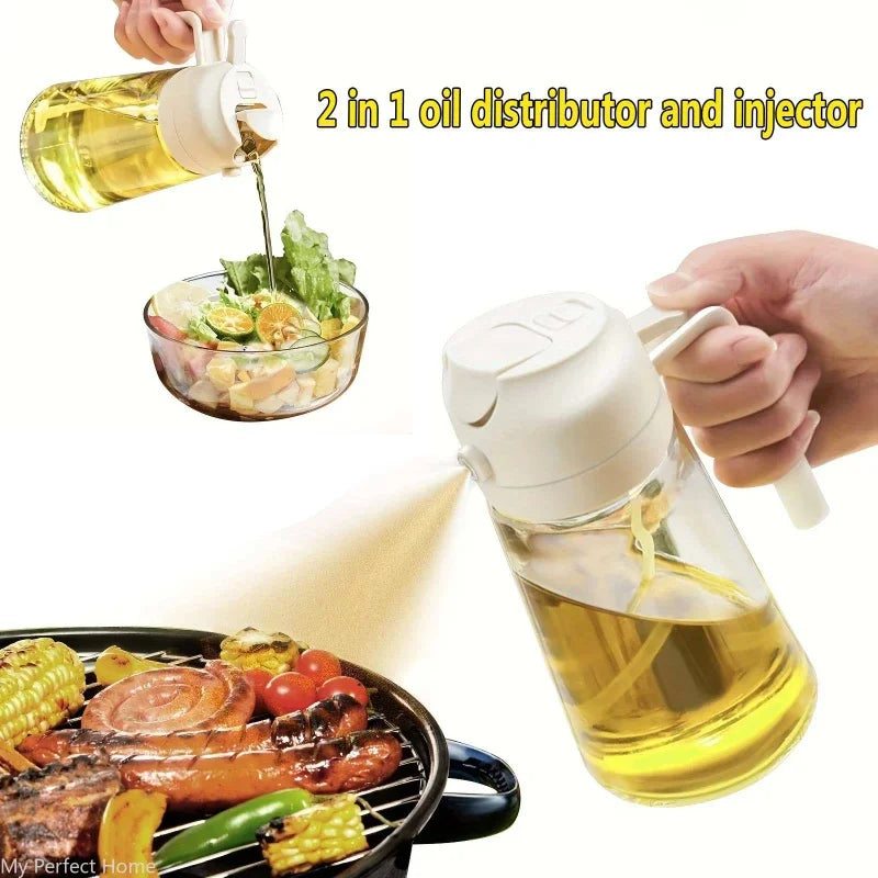 2-in-1 Oil Sprayer & Pour Bottle