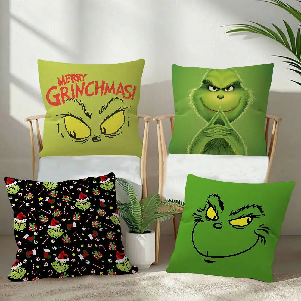 Merry Grinchmas Throw Pillow