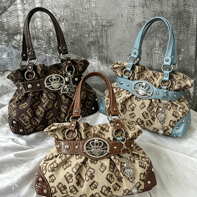 Vintage Y2K Buckle Shoulder Bag