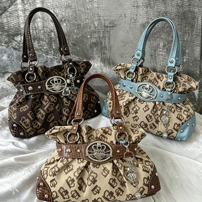 Vintage Y2K Buckle Shoulder Bag