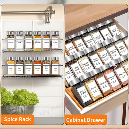 Glass Spice Jar Set