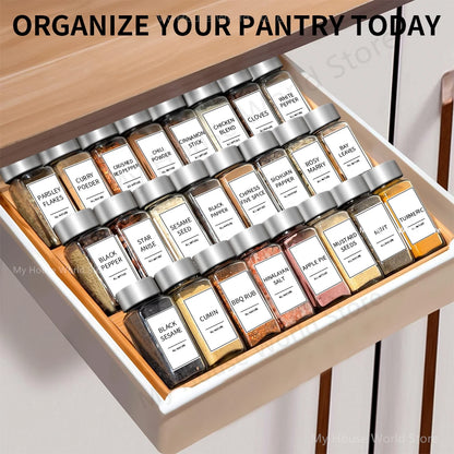 Glass Spice Jar Set