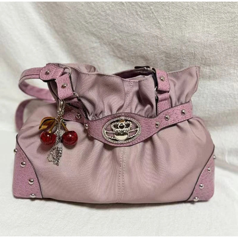 Vintage Y2K Buckle Shoulder Bag