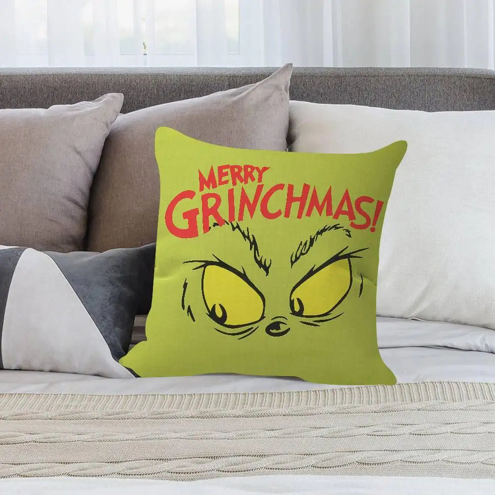 Merry Grinchmas Throw Pillow