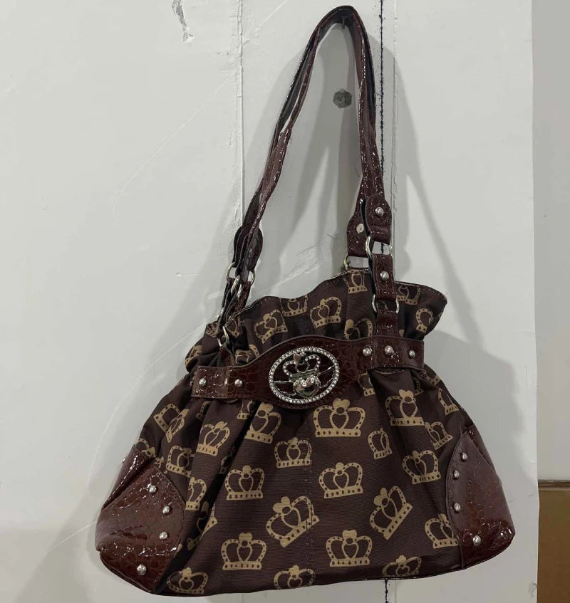 Vintage Y2K Buckle Shoulder Bag