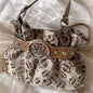 Vintage Y2K Buckle Shoulder Bag