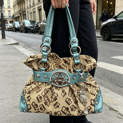 Vintage Y2K Buckle Shoulder Bag