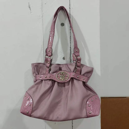 Vintage Y2K Buckle Shoulder Bag