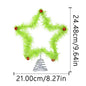 Fuzzy Green Christmas Star Decoration