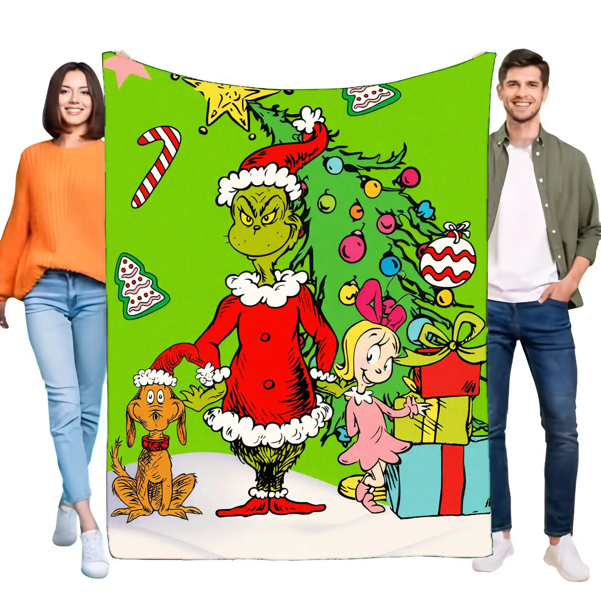 Festive Green Christmas Blanket