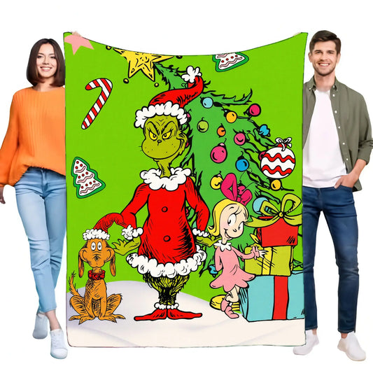 Festive Green Christmas Blanket