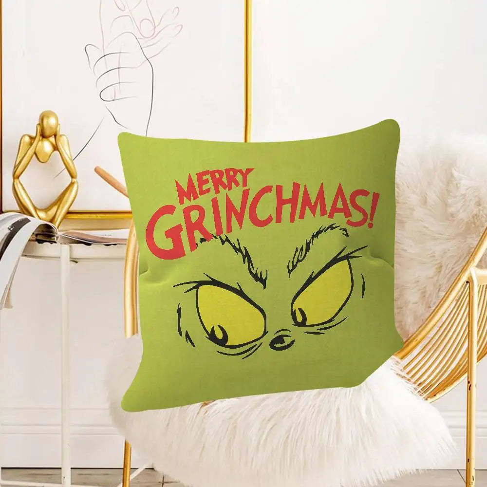 Merry Grinchmas Throw Pillow