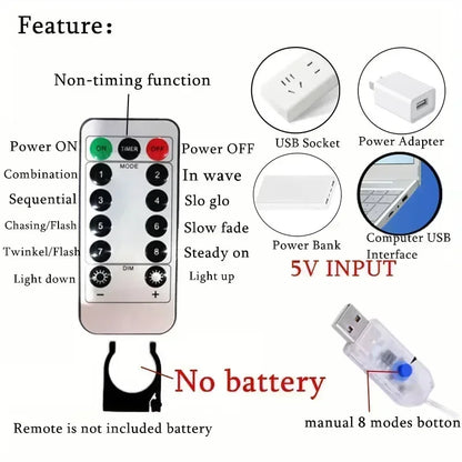 USB Curtain Fairy Lights